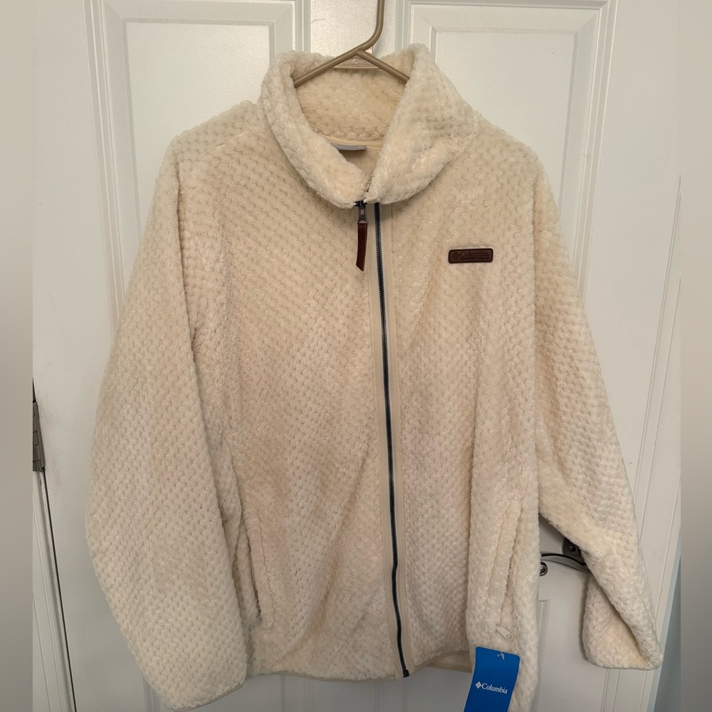 NWT Columbia Women's Off-White Teddy Jacket 2X